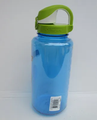 Produktbild von NALGENE Trinkflasche 1 Liter NEU mit OTF Trinkverschluss Flasche Blau Verschluss Gelb/Weiss
