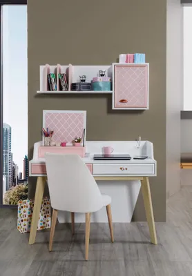 Produktbild von Schreibtisch Diane in weiss rosa