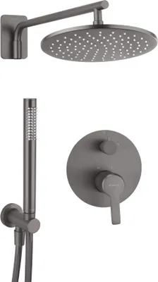 Produktbild von Unterputz-Duschset rund, Einhebel,Mischer,Titanium