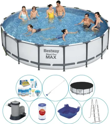 Zdjęcie produktu dla Basen z akcesoriami - Bestway Steel Pro MAX 549x122 cm okrągły
