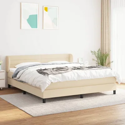 Produktbild von CLORIS Boxspringbett - mit Matratze - Creme 160x200 cm Stoff - Klassische Betten LL0000172552