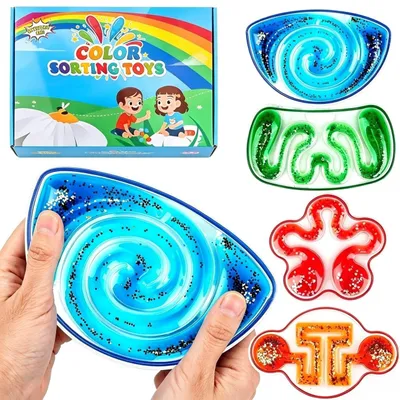 Image de Lot de 4 jouets sensoriels souples pour soulager le stress