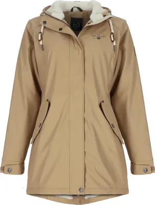 Produktbild von Dry Fashion Damen Regenmantel Malmö Fleece-Futter in Sand, Größe 50