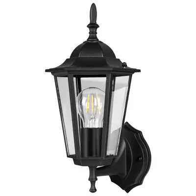 Produktbild von MasterLED Victoria Außenwandleuchte schwarz E27 IP44 Gartenlampe Wandmontage 38cm