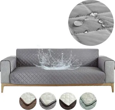Produktbild von Famanu Bankbezug wasserfest, rutschfester Schutzbezug für Sofa (grau, 4-Sitzer)