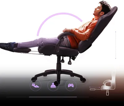 Obrázok produktu pre Ergonomická herná stolička s masážnou funkciou a nastaviteľnou opierkou chrbta