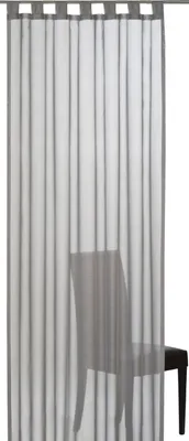 Zdjęcie produktu dla Zasłona pętelkowa batyst gładki 07 szary jasny półprzezroczysty 140x255cm