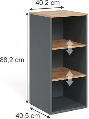 Zdjęcie produktu dla Szafka Midi Vicco Viktor Antracyt/złoty dąb 40.2 x 88.2 cm, Model 55166