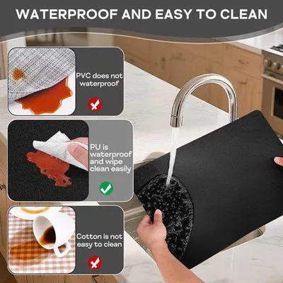 Produktbild von Tischsets Waschbare 6-teilige Set Tischsets und Untersetzer 43 × 30 CM