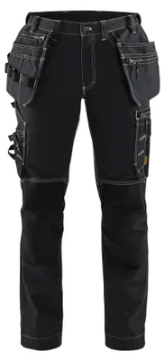 Produktbild von Blakläder Damen Handwerker Arbeitshose mit Stretch 7130, Farbe:Schwarz, Größe:D21