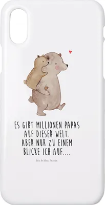 Produktbild von Mr. & Mrs. Panda Iphone 10 Handyhülle Papa Bär - Weiß - Geschenk, Hülle, Vatertag, Handy, Geburtstag, Muttertag, X, Cover