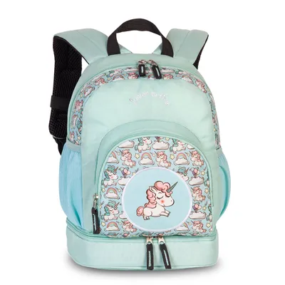 Image de Sac à dos pour enfants Fabrizio avec sangle de poitrine et compartiment inférieur 20616, Couleur:Turquoise
