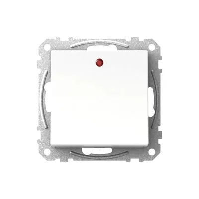 Produktbild von Elso Taster beleuchtet 16A Steckklemme mit Wippe Exxact weiss WDE002146