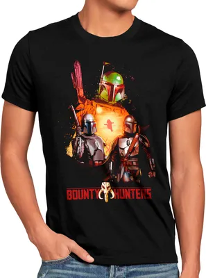 Produktbild von A.N.T. Bounty Hunters Herren T-Shirt yoda mando kopfgeldjäger