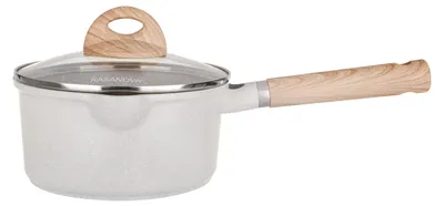 Bratentopf 18 cm mit Deckel, antihaftbeschichtet, grau