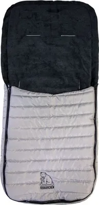 Produktbild von Heitmann Felle Steppfußsack, Serie "Eisbärchen" Farbe: Hellgrau / Schwarz 7969G