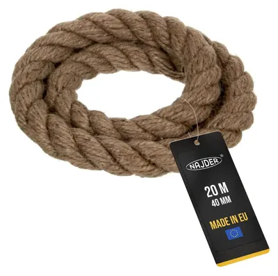 Zdjęcie produktu dla Juta – sznurek wykonany z naturalnych włókien – średnica 40 mm, długość 20 metrów