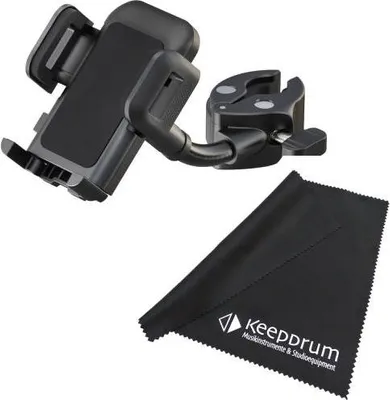 Produktbild von K-M 19761 Smartphone-Halter mit Klemme und Tuch
