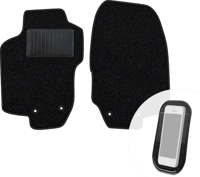 Produktbild von moto-MOLTICO Vorne Fußmatten Auto Velours Autoteppiche Schwarz Automatten Set 2-teilig passend für Lancia Lybra 1999-2006