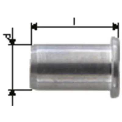 Produktbild von Blindnietmutter Alu Flachrundkopf M5x7x13,5mmGESIPA