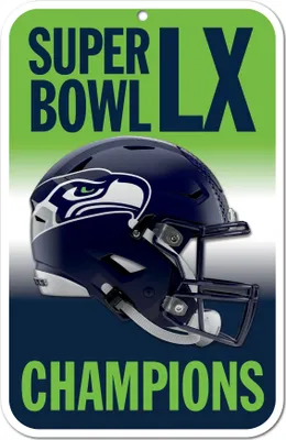 Produktbild von Super Bowl LV Champions Seattle Seahawks Plastik Schild
