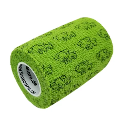 Produktbild von LisaCare selbsthaftende Bandage - Hund grün - 7,5cm x 4,5m