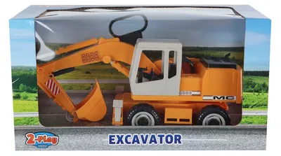 Image de Jouet pelleteuse 2-Play 1:24 échelle 27cm jaune plastique