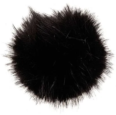 Produktbild von Schwarzer Kunstpelzpompon