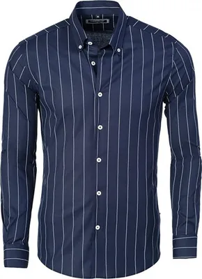 Produktbild von Brandneu Designer Hemd CARISMA mit Nadelstreifen Navy XXL