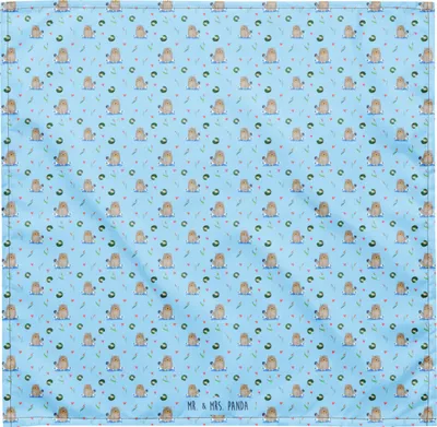 Produktbild von Mr. & Mrs. Panda Dreieckstuch Otter Stein M - Blau - Geschenk, Stirnband, Halstuch, Seeotter See, Hundehalstuch, Grüßen, Haarband, Bandana, Neugierig, Pflanzen
