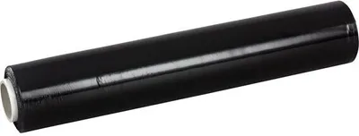 Produktbild von 1x Stretchfolie Handwickelfolie 500mm 20my 200m Länge schwarz undurchsichtig