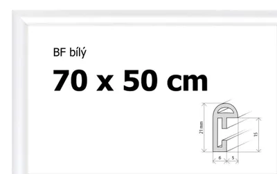 Immagine prodotto di BFHM Cornice per puzzle in plastica 70x50cm - bianco