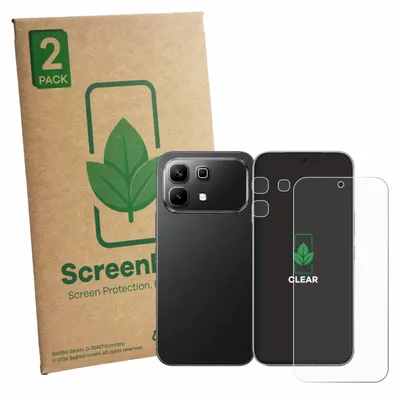Produktbild von 2x ScreenLeaf Schutzfolie für Infinix Note 60 (Display+Kamera) nachhaltiger Displayschutz Display Schutz Folie Klar Transparent