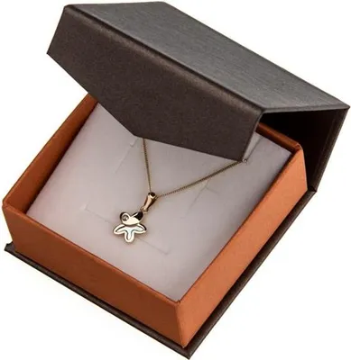 Produktbild von SILBERKETTEN STORE Panzerkette 1mm mit Anhänger "Blume" - 585 Gold, Länge wählbar - 45cm