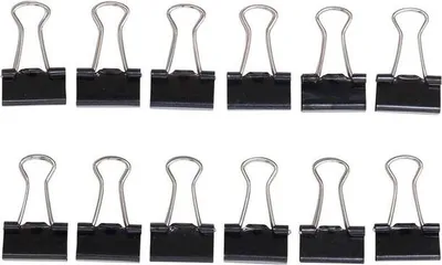 Produktbild von MAUL Foldback-Klemmer Federstahl Metall 12 Stück 15 mm schwarz