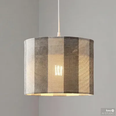 Produktbild von home24 Pendelleuchte - 1-flammig - Eisen / Textil