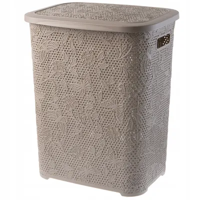 Immagine prodotto di Cesto per biancheria KADAX "Aglio", Cesto per biancheria 55L, Cesto color beige