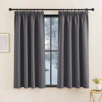 Immagine prodotto di Tende oscuranti grigie, set di 2 pannelli da 140 x 160 cm