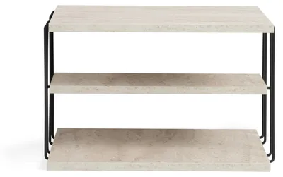 Produktbild von Beistelltisch aus Holz "Lifon" - 50 x 40 x 33 cm - Travertin