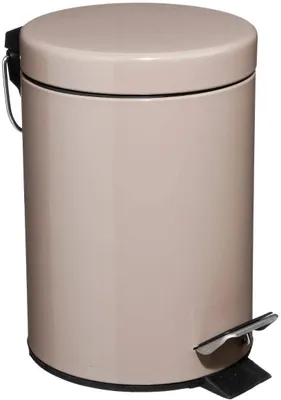Imagen del producto de Cubo de basura con pedal, de 30 litros, color beige, para cocina y baño