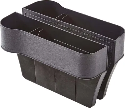 Produktbild von Auto Organizer – praktische Aufbewahrungslösung – Marke – 2 Stück – Schwarz – 26 cm x 6 cm – Handy- und Becherhalter