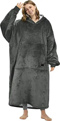 Produktbild von Oversized Uni-Decken-Hoodie aus weichem Frottee