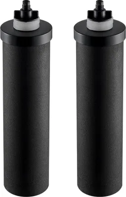 Imagen del producto de Kit de filtro de agua, con elementos de carbón activado, sistema de filtración de agua por gravedad, fácil de reemplazar, compatible con la mayoría de las marcas, juego de 2 unidades, color
