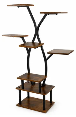 Produktbild von Pflanzenregal mit 8 Ablagen, schmaler Pflanzenständer 122 cm