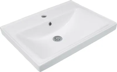 Produktbild von Keramik Waschtisch Waschbecken Einbau Waschtisch Wasch Tisch weiß 50x42,5x15