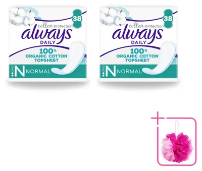 Produktbild von 2 x Always Dailies Baumwolle Protection Normal Slipeinlagen - Sparpackung - 2 Stücke