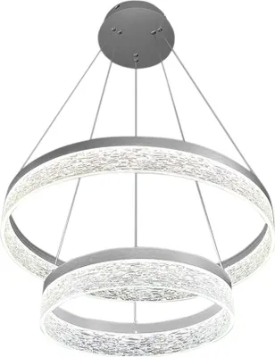 Produktbild von Moderne silberne Hängelampe mit zwei dekorativen Ringen Ø60cm LED 54W GALA Milagro