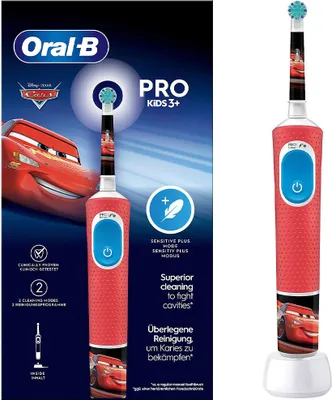 Obrázek produktu pro Oral-B Kids 8006540773031, Dětský, Rotační kartáček, Denní péče, Citlivý, Vícebarevný, Kulatý, Baterie