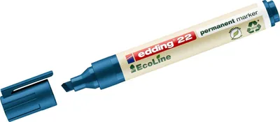 Produktbild von Edding 22 EcoLine, Blau, Meißel, Polypropylen (PP), Multi, 1 mm, 5 mm