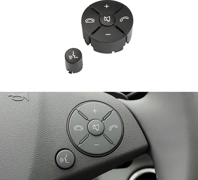 Immagine prodotto di Pulsantiera lato destro del volante per Mercedes-Benz W204 2007-2014, guida a sinistra (nero)